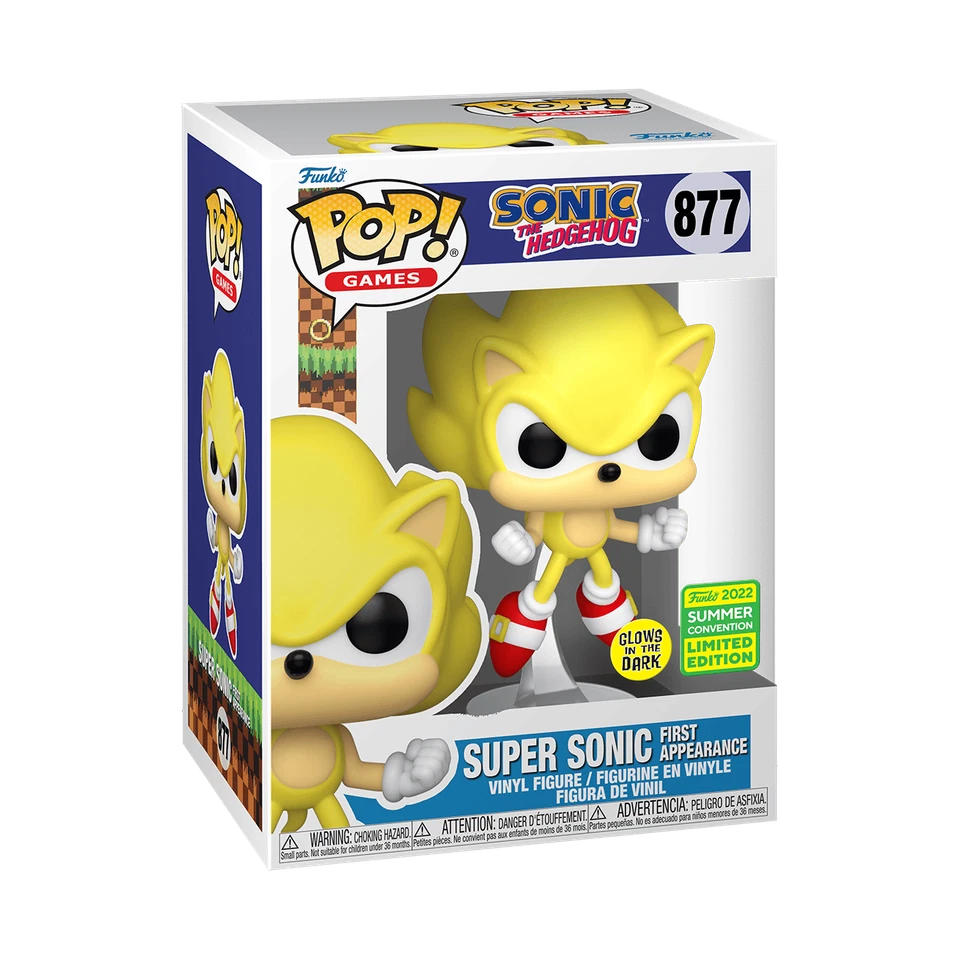 Funko Pop! Vinyl: Sonic the Hedgehog - Super Sonic First Appearance (Glows in the Dark) - San Diego Comic Con Funko Walmart (Exclusive) #877