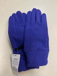 Land's End Girls Gloves T100 Fleece Purple Sapphire Large New