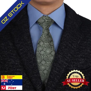 Epoint C.B.B.A.014 Pale Green Onion Paisley Ties Leadership Silk Men's Necktie - Picture 1 of 4