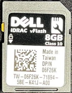 Carte SD numérique sécurisée Dell 8 Go iDRAC vFlash classe 10 / 6F26K neuve - Photo 1/6