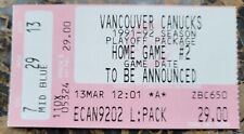 Vancouver Canucks Winnipeg Jets Playoff Ticket NHL April 20, 1992 Pavel Bure