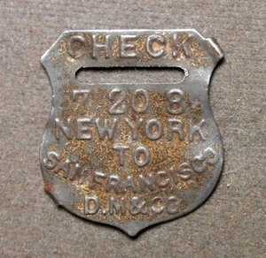A492 Fob Check: D.M. & Co., New York To San Francisco, 7 20 8, Check (Blank). - Picture 1 of 2