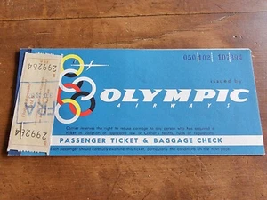 Billete de pasajeros y cheque de equipaje de Olympic Airways 1967, de Frankfurt a Zúrich - Imagen 1 de 4