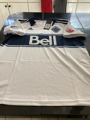 Women's ADIDAS CLIMALITE Vancouver Whitecaps FC JERSEY L LARGE WHITE NWT Cover