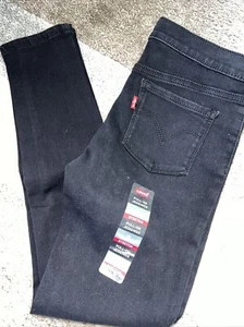 Girls Levis Pull On Jeggings Sz 10 Regular Stretch -  Black  NWT MSRP $60.00 - Picture 1 of 3