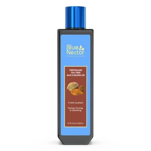 Blue Nectar Anti Cellulite Body Massage Oil with Ginger, (11 Herbs, 200ml) - Picture 1 of 4