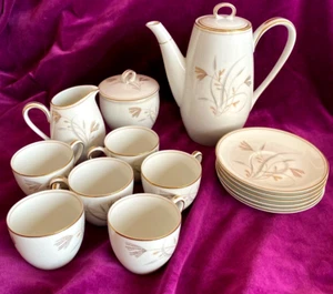 vintage NORITAKE Japanese Coffee Set. 'LAVERNE' Set of 6 - Picture 1 of 4