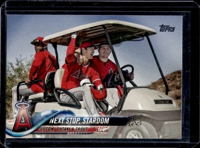 2018 Topps Update Next Stop Stardom Shohei Ohtani Rookie RC Mike Trout #US158 Foto 1 de 2