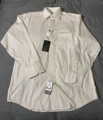 NUEVO CON ETIQUETAS Camisa de Vestir Donald J. Trump SignatureCollection Rayas Rojas 15.5 32/33 Defectos Foto 1 de 4