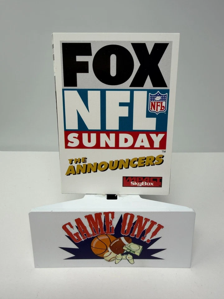 1995 Skybox Impact Fox NFL Sunday The Announcers Full Insert Set of 8 - Image 1 of 1