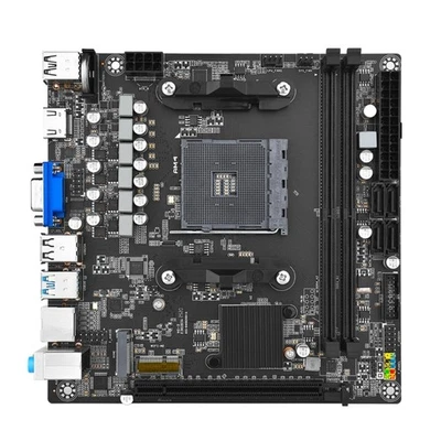B350 Mini ITX Gaming Board AM4 DDR4 3200MHz PCIe3.0 x16 M.2 NVMe Support - Image 1 of 4