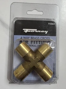 Forney 75365 4-Way Brass Cross Air Fitting 1/4” NPT NOS - Picture 1 of 1
