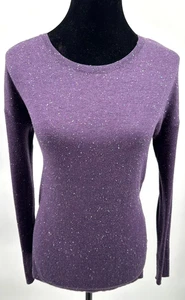 Halogen Womens Crew Neck Long Sleeve Pullover Sweater Small Purple Marled Knit - Picture 1 of 11