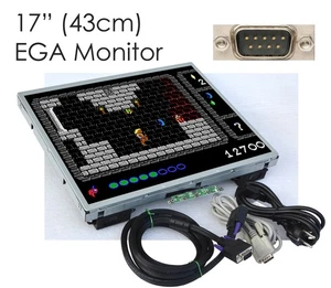 17" 43cm EGA MONITOR OPEN FRAME DISPLAY INDUSTRIEDISPLAY 9-PIN MULTIFREQUENZ - Picture 1 of 6