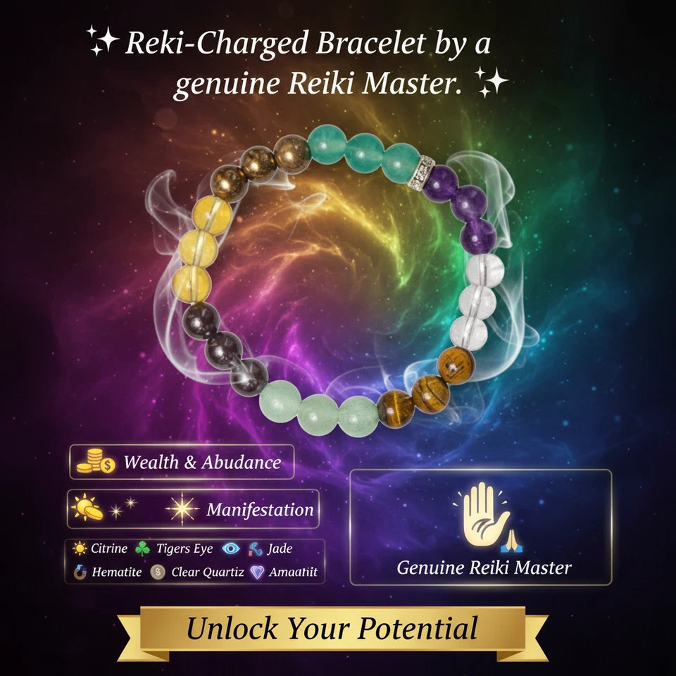 ✨ Reiki-Charged Bracelet ✨ | 💸 Wealth 💫 Manifestation 💰 Abundance 💎 Citrine - Image 1 of 4