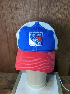 New York Rangers Reebok Face Off Adjustable Hat Nwot White Red Blue NHL Hockey - Picture 1 of 9