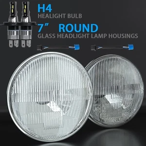 For Chevy Blazer K5 1969-1991 7 Inch Round Glass Headlight Lamp Housing Pair - Bild 1 von 16
