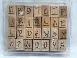 STAMPIN UP OUTLINE ALPHABET Upper Case Letter Stamp Set - 26 Pieces - Picture 1 of 3