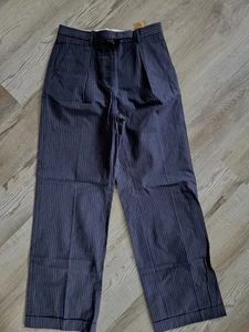 A.P.C. Grand Pantalon Camilla Pinstripe Pants Navy Pants Women's Sz 36 - Picture 1 of 9