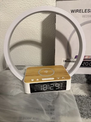 WILIT Bedside Lamp with Alarm Clock,Touch Lamp with Wireless Charger,Nightlig... - Image 1 of 4