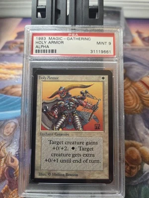 Holy Armor MTG Magic the Gathering Alpha PSA 9 Vintage Old School Collectible - Image 1 of 2