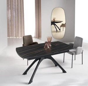 Tavolo da pranzo effetto marmo nero design moderno CIC-673 - Imagen 1 de 1