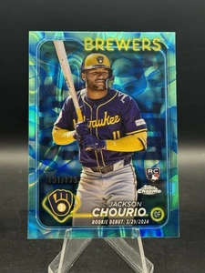 Jackson Chourio 2024 Topps Chrome Update #USC30 Aqua/Blue Lava Lamp /175 - Picture 1 of 2