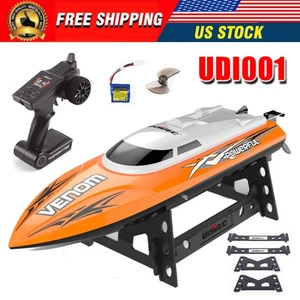 🚤UDI RC Boat 2.4G High Speed Remote Control Electric Boat Orange Power Venom - Picture 1 of 12