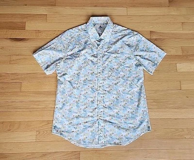 Kennington California Shirt Mens Large Button Shirt Polka Dot 100% Cotton Peru - Image 1 of 4