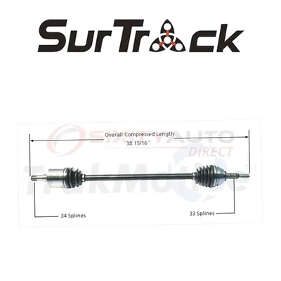 SurTrack CV Axle Shaft for 1984-1987 Chevrolet Celebrity 2.5L 2.8L 4.3L L4 bl Foto 1 de 4