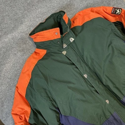 Vintage Triple FAT Goose Jacket Mens XL Green Orange Down Parka Winter Korea 90s - Image 1 of 4