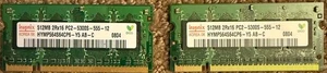 Hynix 1GB (2x512MB) PC2-5300S SO-DIMM DDR2 Laptop Memory (HYMP564S64BP6Y5) - Picture 1 of 1
