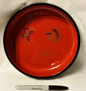 Laquered Ware Butterfly Decorative Bowl from Japan/Japanese-ship free - Picture 1 of 7