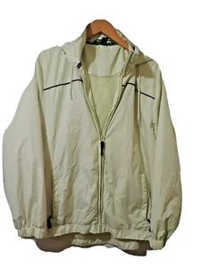 Devon & Jones Sport Jacket Womens L Windbreaker Green Lined Hoodie  Pockets  - Picture 1 of 8