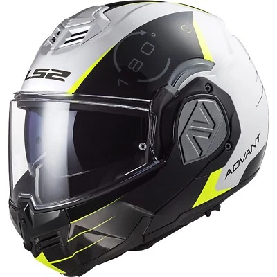 LS2 Motorrad Helm Gr. M Advant Codex FF906 Klapphelm weiß-schwarz - Bild 1 von 4