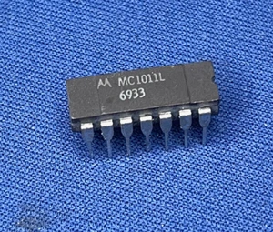 MC1010L MOTOROLA 1010L 16 PINES ESTILO ANTIGUO NEGRO CERDIP MECL VINTAGE 1969 ÚLTIMO - Imagen 1 de 1