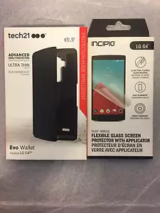New OEM Tech21 Evo Wallet Flip Cover Case for LG G4 + Incipio Screen Protector @ - Picture 1 of 4