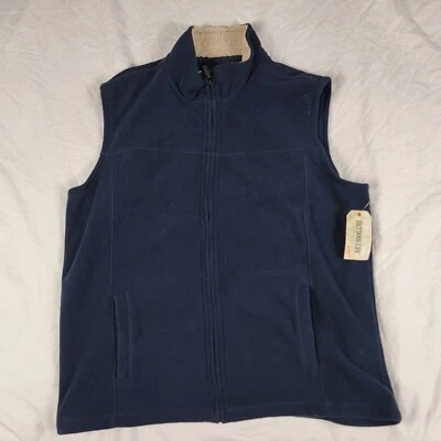 Outdoor Life Mens Large Polar Fleece Navy Blazer Vest Casual Outdoors Comfort - Image 1 of 4