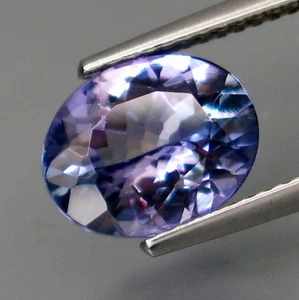 2.65 cts Natural Oval-cut TopFire Purplish-Blue IF Tanzanite (Tanzania) - Picture 1 of 5