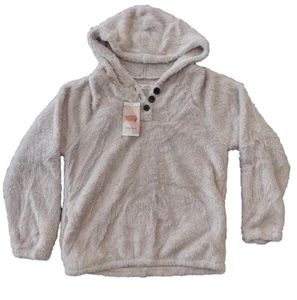 Kirundo Women’s Fuzzy Teddy Fleece Sweatshirt Hoodie Size Medium Hidden Pockets - Picture 1 of 10