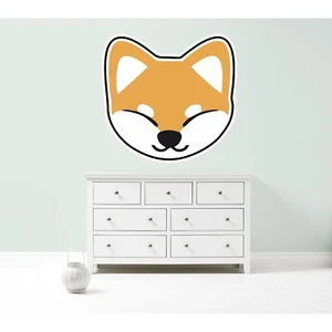 Japanese Shiba Inu Dog Fox giant vinyl wall sticker decal cute Doge art - Picture 1 of 1