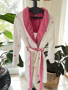 Albornoz Lilly Pulitzer Mujer Pequeño Blanco Rosa Palmeras Niña Cutesy - Imagen 1 de 10