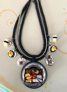 necklace ooak Sushi artisan Mango Too Please artisan - Picture 1 of 1