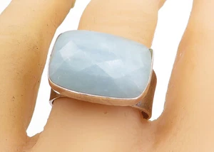 DTR JAY KING 925 Silver  Vintage Blue Chalcedony Cocktail Ring Sz 10.5  RG4838 - Picture 1 of 6