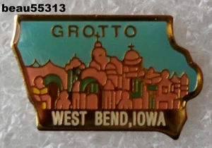 ⭐GROTTO WEST BEND IOWA STATE USA GREAT FOR HARLEY VEST JACKET HAT TRAVEL PIN - Picture 1 of 1