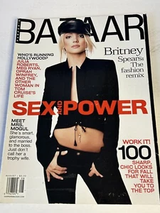 Harper’s BAZAAR Magazine BRITNEY SPEARS Cover August 2001 NEW Condition - Foto 1 di 5