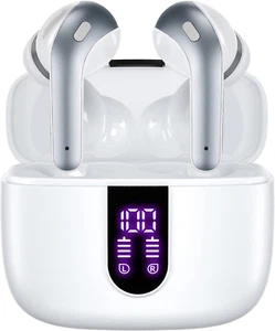 Bluetooth Headphones True Wireless Earbuds 60H Playback LED Power Display Earpho - Picture 1 of 12