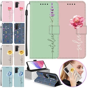 Bonita Funda de Cuero Abatible Personalizada Flor para Samsung A16 A35 A56 S24 S25 - Imagen 1 de 49