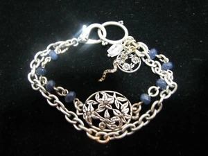 LUCKY BRAND DOPPELSTRANG BLUME BETTELARMBAND SILBERFARBEN - Bild 1 von 5