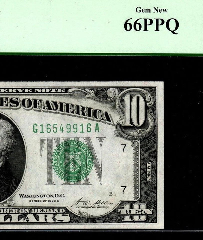 1928 B 10 PCGS 66 PPQ Chicago GEM NEW G16549916A (AGE) SUPER GRADE - Image 1 of 4